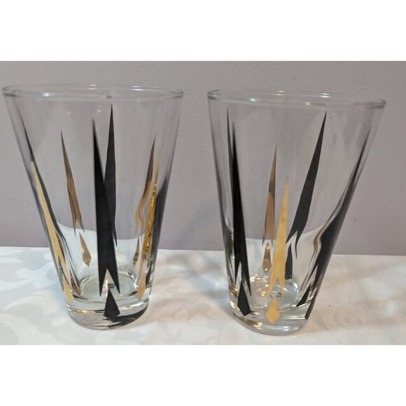 Anchor Hocking Golden Peaks Bar Glasses - Picture 1 of 6